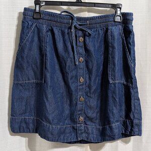 4/$20 Universal‎ Thread Women's Blue Chambray Skirt Elastic Waist Size Small